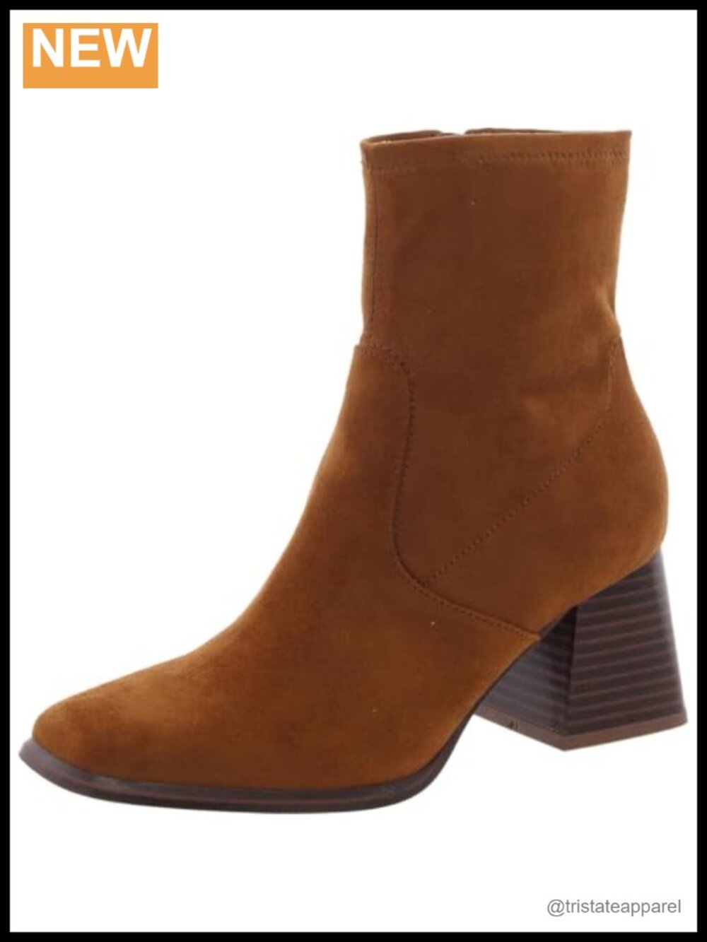 Slouchy Suede Dress Bootie Ankle Zip Block Heel